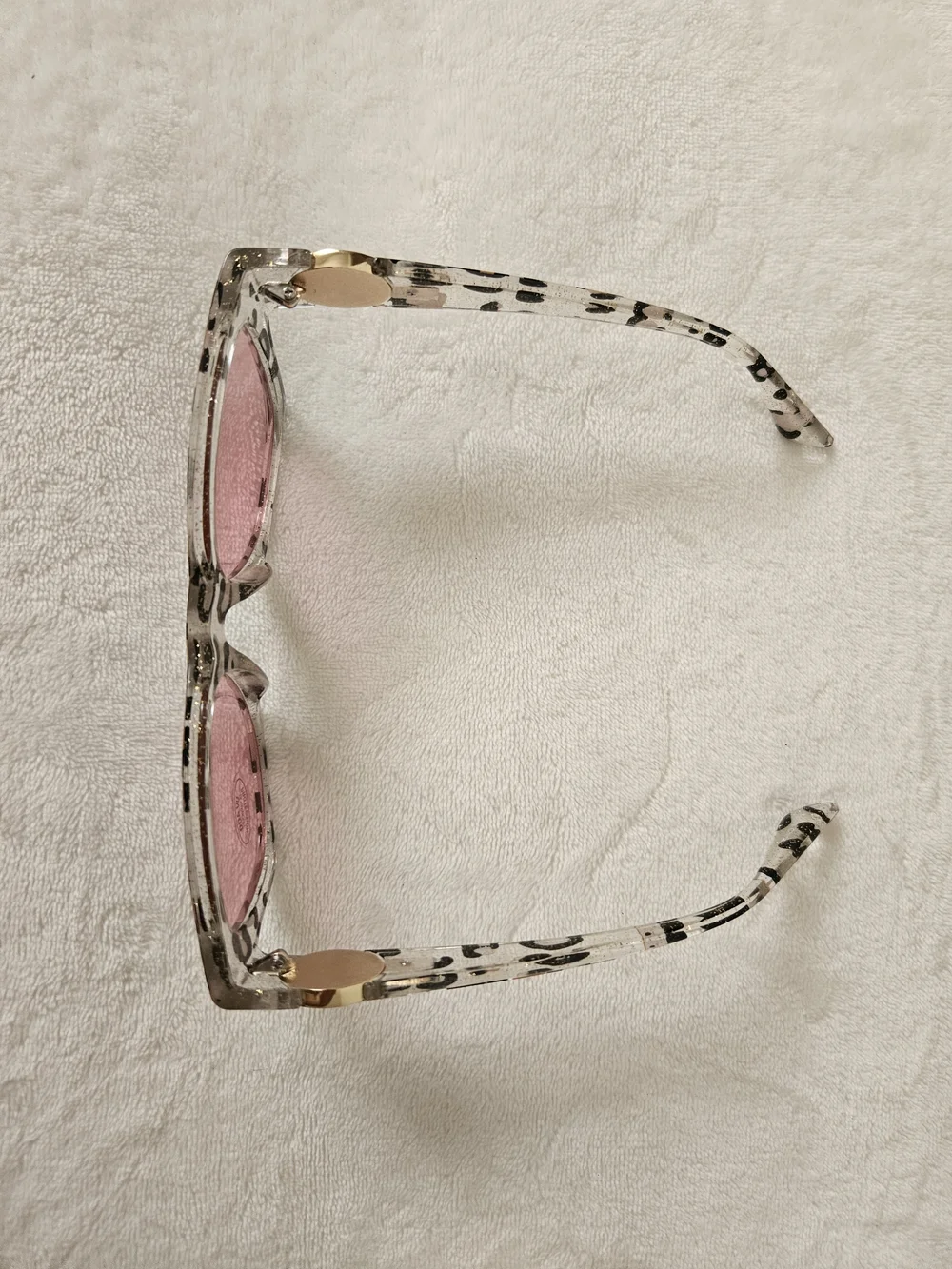 H&M Pink Leopard Print Square Sunglasses